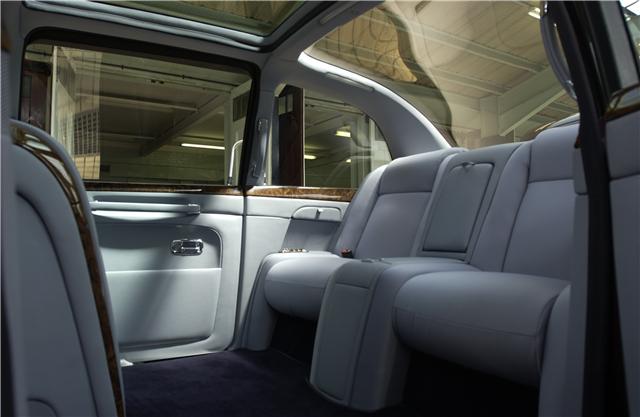 A luxury vehicle interior with leather seating